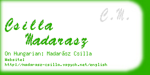 csilla madarasz business card